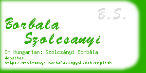 borbala szolcsanyi business card