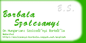 borbala szolcsanyi business card